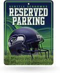 Seattle Seahawks 8-Inch by 11-Inch Metal Parking Sign Décor