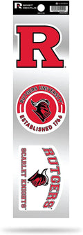 Rico Industries NCAA Rutgers Scarlet Knights 3-Piece Retro Spirit Decals