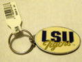 LSU Tigers PREMIUM Pewter Medallion Keychain Key Chain University of