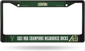 Milwaukee Bucks 2021 Champions Premium Green Metal License Plate Frame Tag Cover, 12x6 Inch