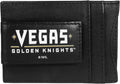 Vegas Golden Knights Black Leather Wallet, Front Pocket Magnetic Money Clip, Printed Logo