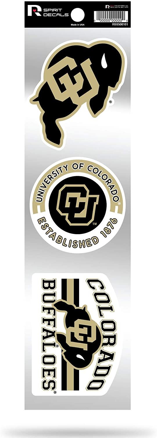 Colorado Buffaloes Triple Retro Throwback Spirit Decals Flat Vinyl Auto Home Sticker Sheet University of
