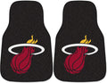 Miami Heat Front Floor Mats, Carpet Car Set, 18x27 Inch, Nylon, Set of 2