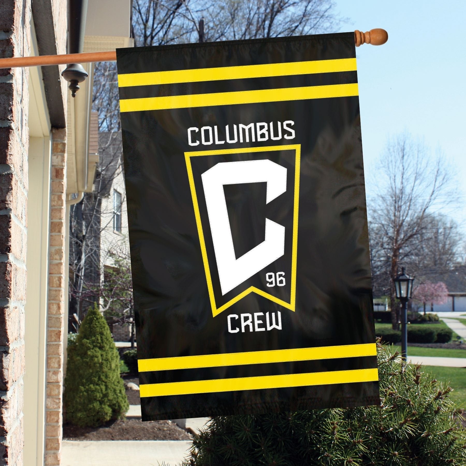 Columbus Crew SC Premium 2-Sided 28x44 Banner Applique & Embroidered House Flag