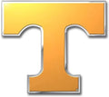 University of Tennessee Volunteers Auto Emblem, Aluminum Metal, Embossed Team Color, Raised Decal Sticker, Full Adhesive Backing