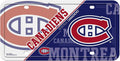 Montreal Canadiens Metal Auto Tag License Plate, Split Design, 6x12 Inch