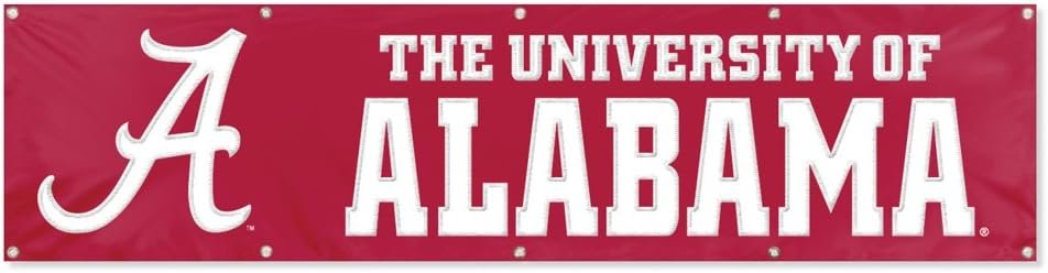 University of Alabama Crimson Tide Giant 8x2 Flag Banner Embroidered Applique