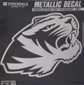 University of Missouri Tigers 6 Inch Decal Sticker, Metallic Chrome Shimmer Design