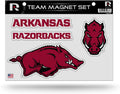 Rico Industries NCAA Arkansas Razorbacks Die Cut Team Magnet Set Sheet Team Color, 8.5 x 11-"
