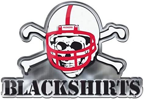 University of Nebraska Cornhuskers Aluminum Metal Auto Emblem Raised Adhesive Backing