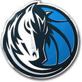Dallas Mavericks Auto Emblem, Aluminum Metal, Embossed Team Color, Raised Decal Sticker, Full Adhesive Backing
