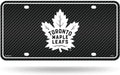 Toronto Maple Leafs Metal Auto Tag License Plate, Carbon Fiber Design, 6x12 Inch