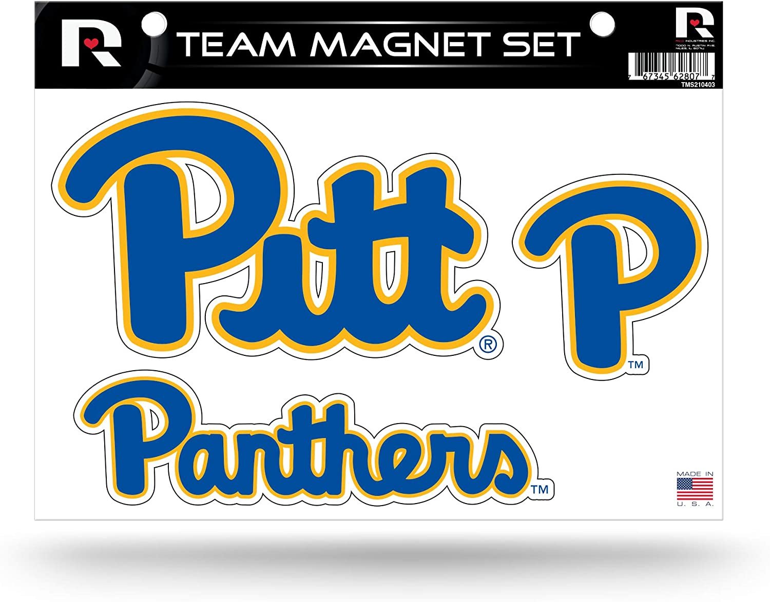 Pittsburgh Panthers Pitt Multi Magnet Sheet Shape Cut 8x11 Inch University of