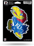 University of Kansas Jayhawks 5 Inch Die Cut Flat Vinyl Decal Sticker Chrome Metallic Shimmer Design Adhesive Backing