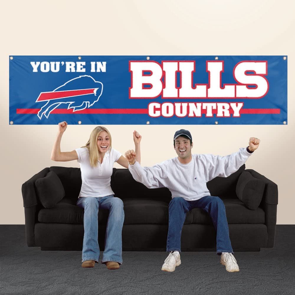Buffalo Bills Huge 8x2 Feet Banner Flag Metal Grommets