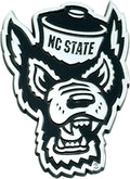 North Carolina State University Wolfpack Solid Metal Raised Auto Emblem Decal Adhesive Backing