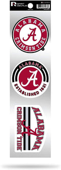 Alabama Crimson Tide 3 Piece Retro Spirit Decals Premium Throwback Stickers