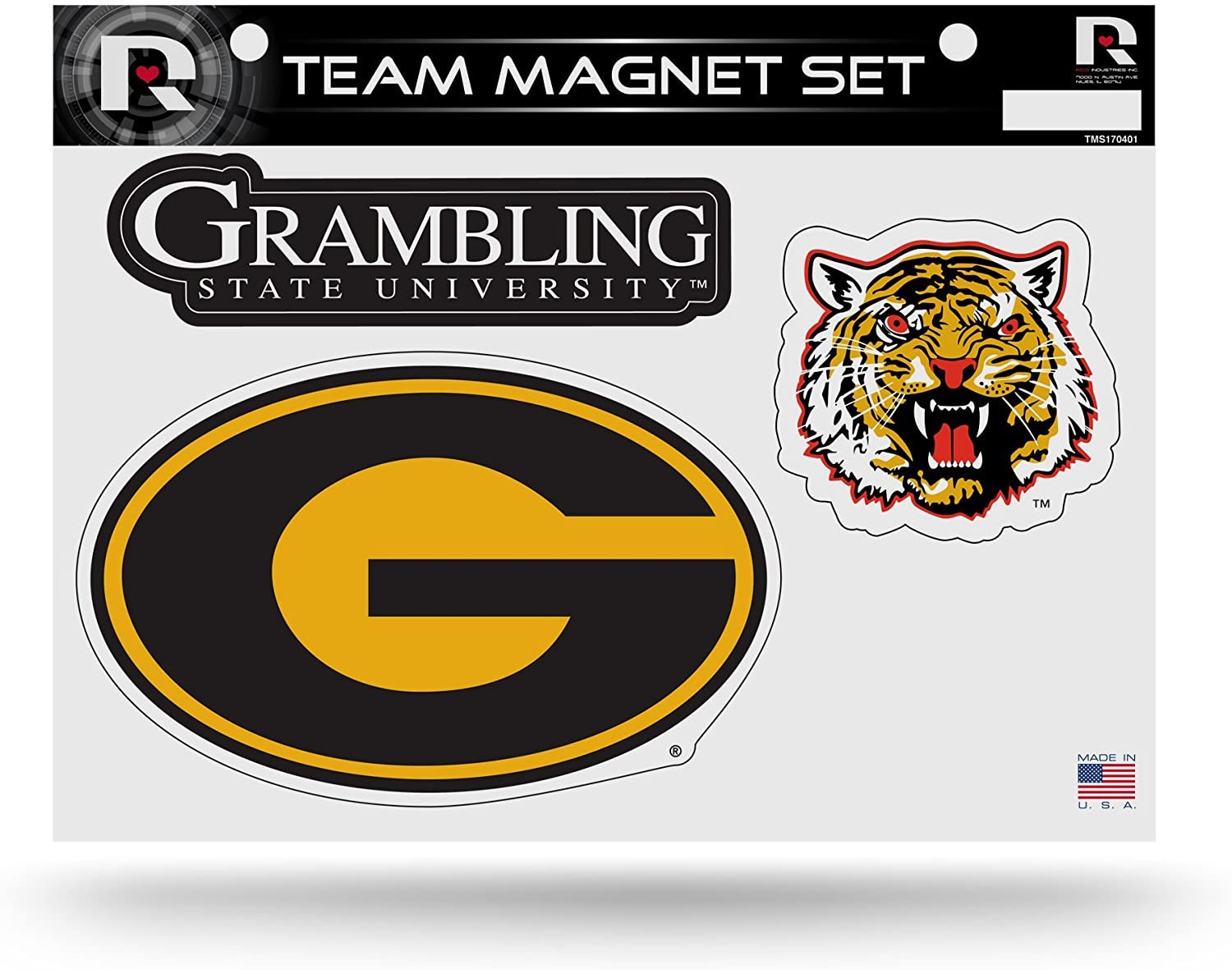 Grambling State University Tigers Multi Magnet Sheet Shape Cut 8x11 Inch