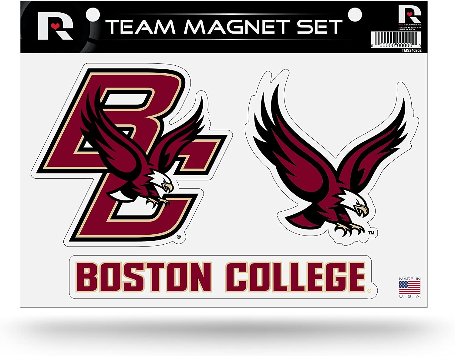 Boston College Eagles Multi Magnet Sheet Shape Cut 8x11 Inch University