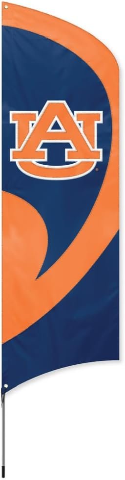 Auburn University Tigers Tall Team Flag Tailgating Flag Kit 8.5 x 2.5 feet with Pole