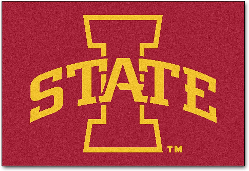 Iowa State University Cyclones Floor Mat Area Rug, 20x30 Inch, Nylon, Anti-Skid Backing
