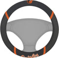 Baltimore Orioles Steering Wheel Cover Premium Embroidered Black 15 Inch