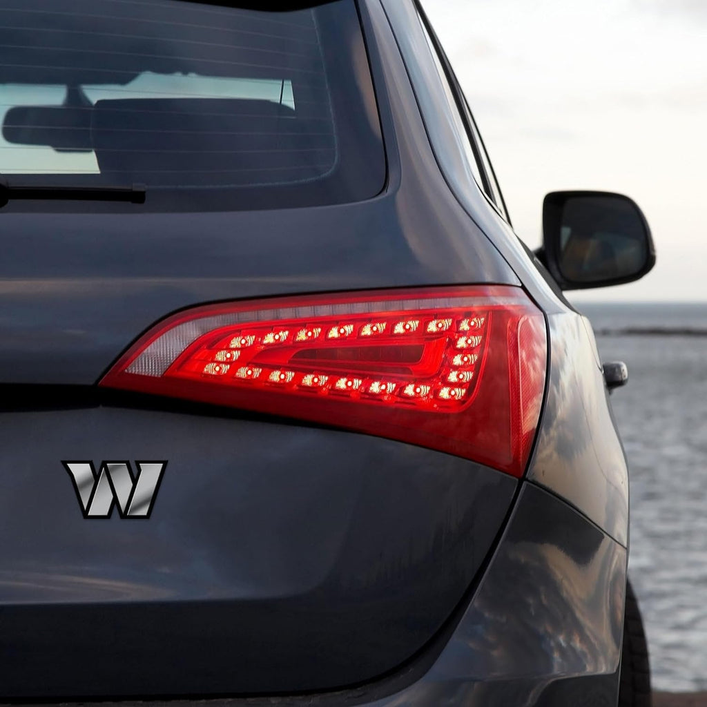 Washington Commanders Auto Emblem, Silver Chrome Color, Raised Molded Plastic, 3.5 Inch, Adhesive Tape Backing