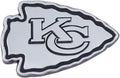 Kansas City Chiefs Solid Metal Auto Emblem Raised Chrome Decal Adhesive Backing