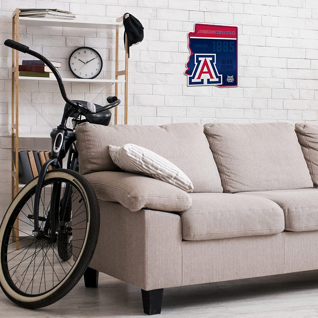 University of Arizona Wildcats Soft Felt Pennant, State Design, Shape Cut, 18 Inch, Easy To Hang