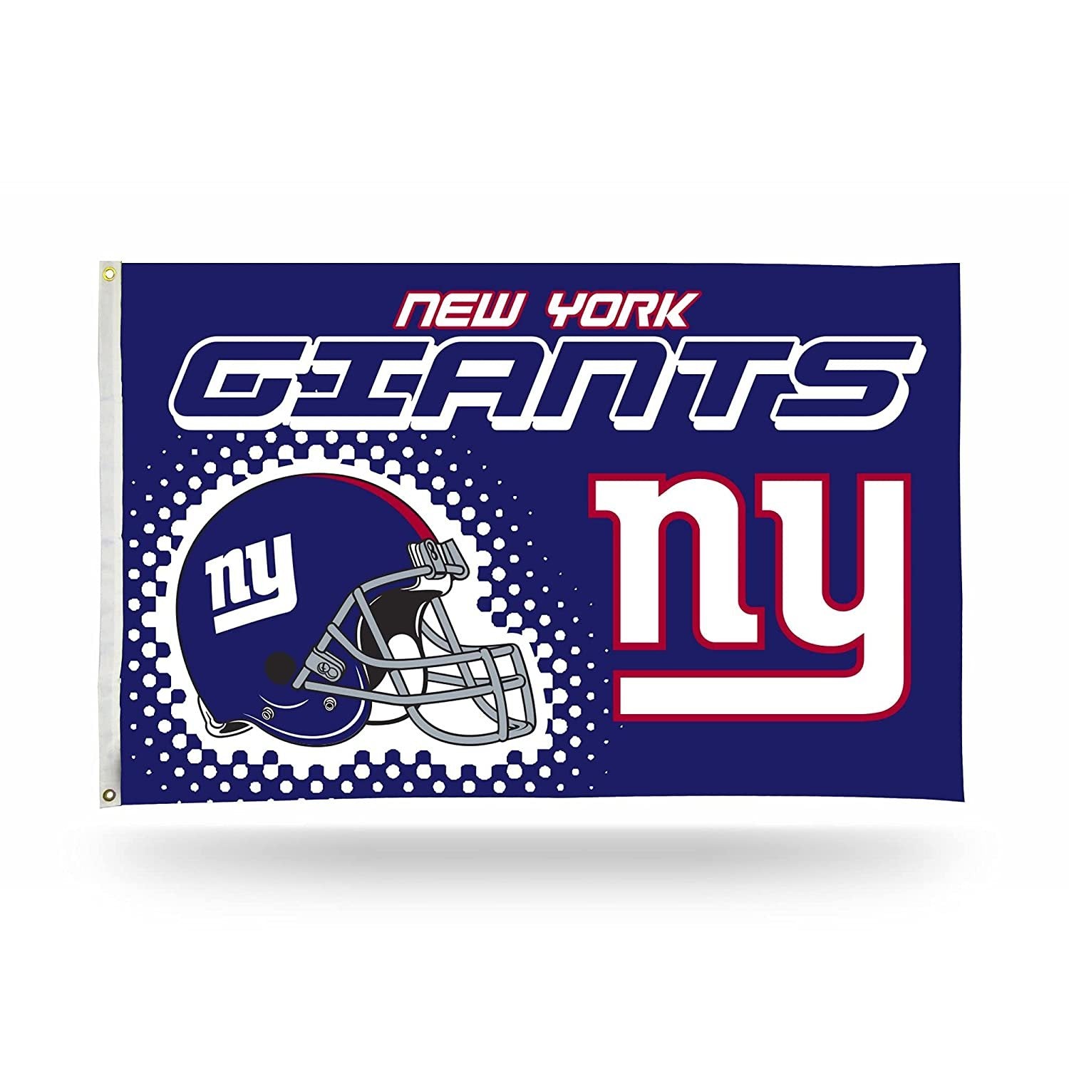 New York Giants Premium 3x5 Feet Flag Banner, Metal Grommets, Helmet Design, Outdoor Indoor Use, Single Sided