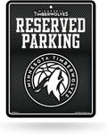 Minnesota Timberwolves Metal Parking Novelty Wall Sign 8.5 x 11 Inch Carbon Fiber Design