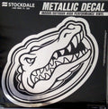 University of Florida Gators Decal Sticker Die Cut 12 Inch All Surface Full Adhesive Backing, Chrome Design