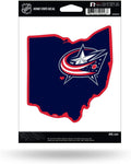 Columbus Blue Jackets 5 Inch Sticker Decal, Home State Design, Flat Vinyl, Full Adhesive Backing