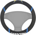 Los Angeles Chargers Steering Wheel Cover Premium Embroidered Black 15 Inch
