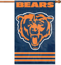 Chicago Bears Banner Flag Premium Double Sided Embroidered Applique 28x44 Inch