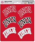 University of Nevada Las Vegas UNLV Running Rebels 6-Piece Decal Sticker Set, 5x6 Inch Sheet, Gift for football fans for any hard surfaces around home, automotive, personal items