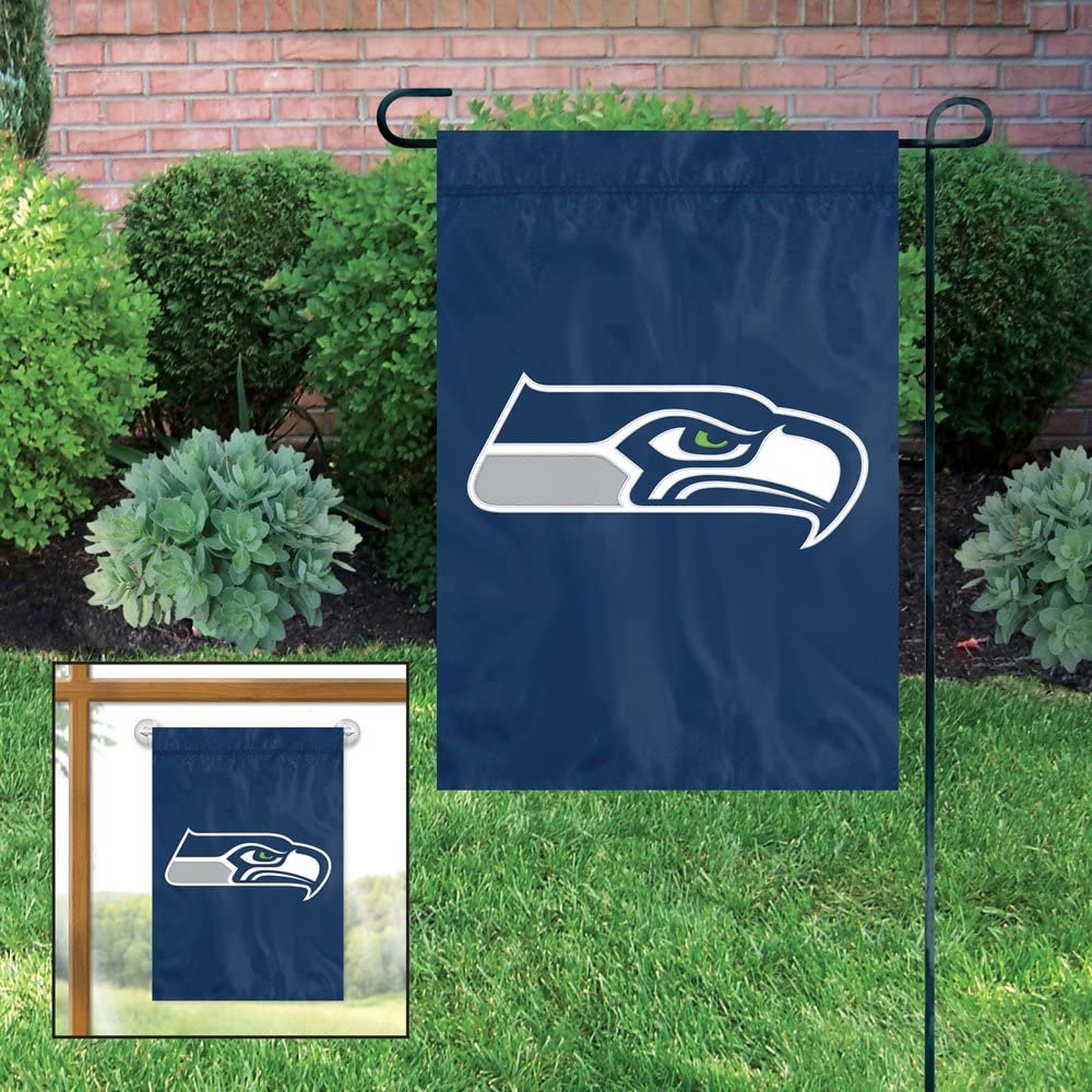 Seattle Seahawks Premium Garden Flag Banner Applique Embroidered 10.5x15 Inch