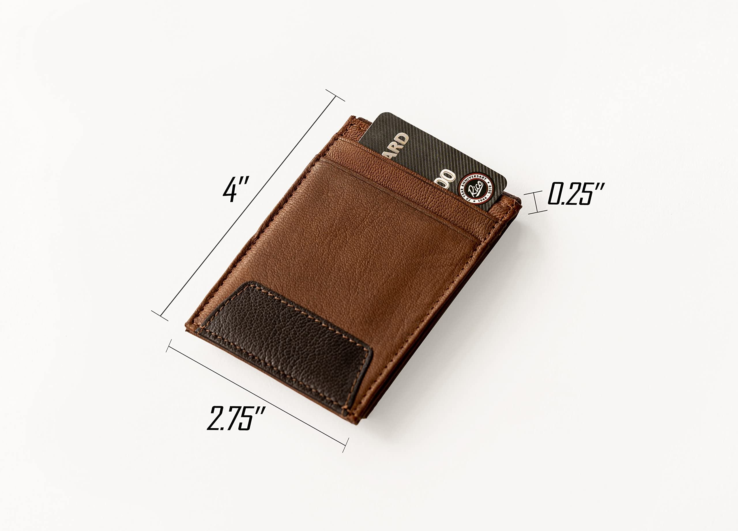 Florida Panthers Premium Black Man Made Leather Wallet, Front Pocket Magnetic Money Clip, Laser Engraved