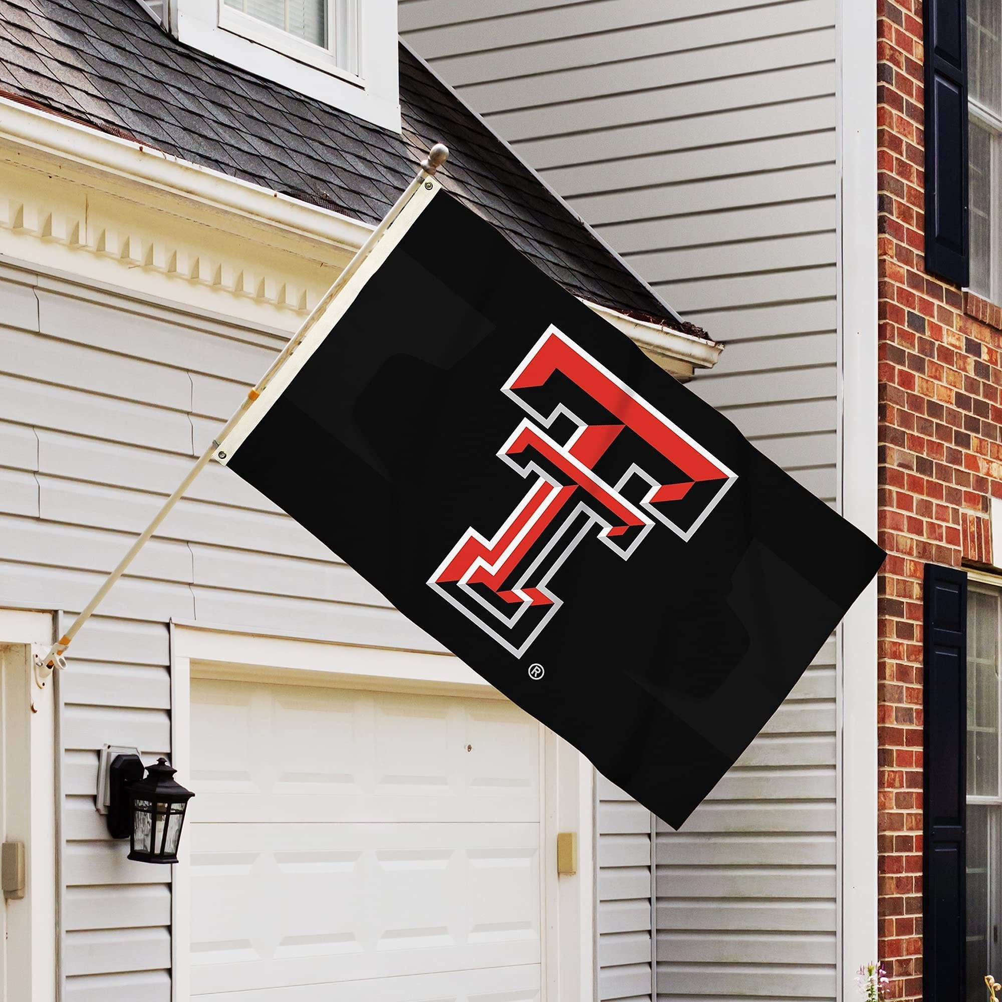 NCAA Texas Tech Red Raiders Flag with Grommets, 3' x 5', Black (35227)