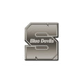 Rico Industries NCAA Wisconsin-Stout Blue Devils Antique Auto Emblem Antique Nickel Auto Emblem for Car/Truck/SUV