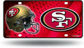 San Francisco 49ers Metal Tag License Plate Helmet Design 6x12 Inch
