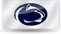 Penn State University Nittany Lions Premium Laser Cut Tag License Plate, Mirrored Acrylic Inlaid, 12x6 Inch