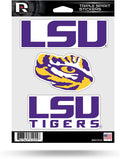 LSU Tigers Die Cut 3-Piece Triple Spirit Sticker Sheet