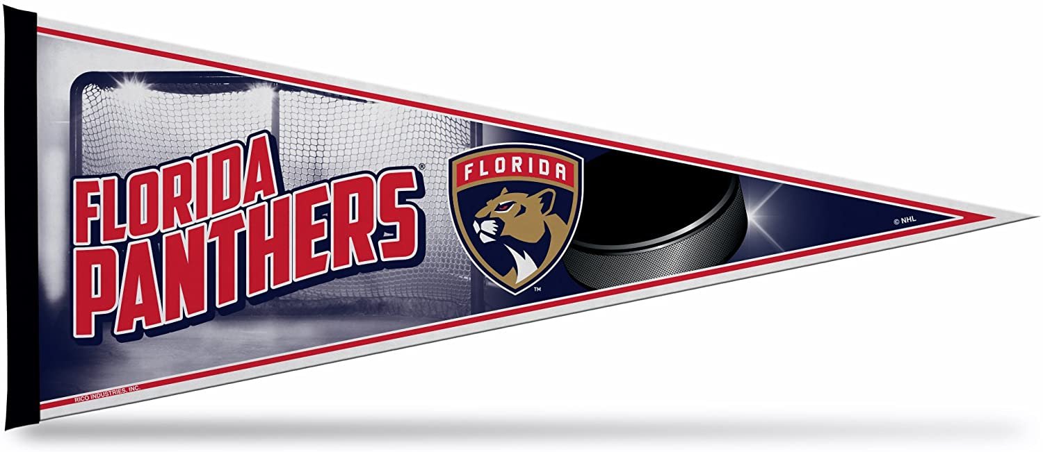 Florida Panthers Soft Felt Pennant, Primary Design, 12x30 Inch, Easy To Hang