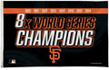 San Francisco Giants 8-Time Champions Premium 3x5 Feet Flag Banner, Metal Grommets, Outdoor Indoor Use, Single Sided