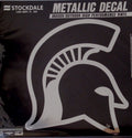 Michigan State University Spartans 6 Inch Magnet, Metallic Chrome Shimmer Design, Vinyl Die Cut, Auto Home Heavy Duty