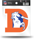 Denver Broncos 3 Inch Static Cling, Retro Logo, Full Clear Adhesive Backing, Easy Peel and Stick Application, Removable and Reusable, Officially Licensed, Made in the USA