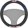 New York Giants Steering Wheel Cover Premium Embroidered Black 15 Inch