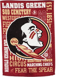 Florida State University Seminoles Premium Double Sided Banner Flag 28x44 Inch Fan Rules Design Indoor Outdoor