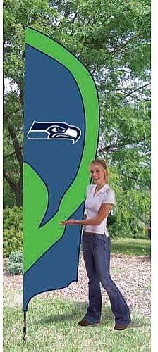 Seattle Seahawks Tall Team Flag Tailgating Flag Kit 8.5 x 2.5 feet with Pole